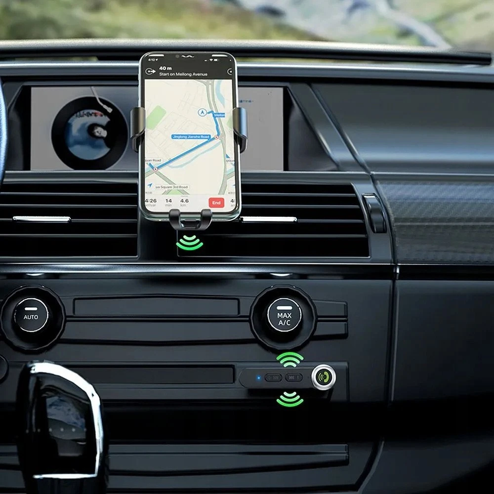 HOCO wireless car receiver AUX E58 juodos spalvos