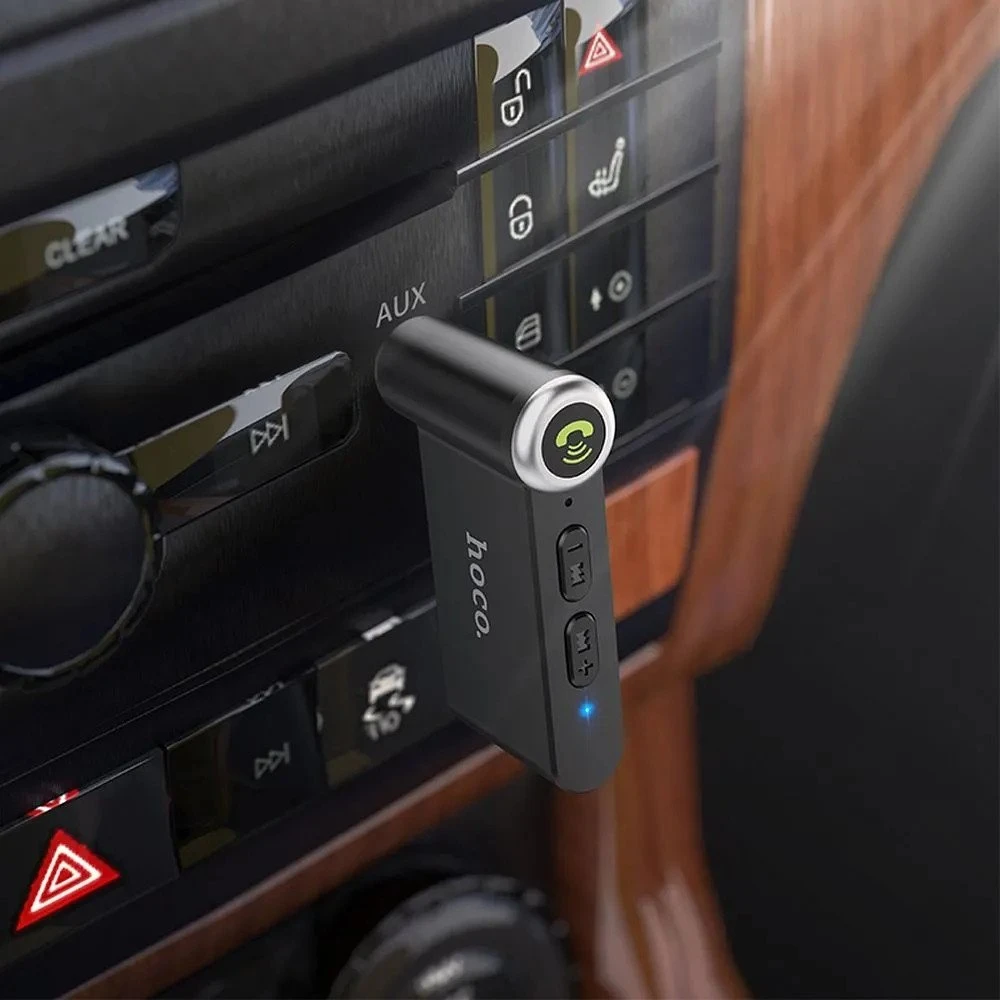 HOCO wireless car receiver AUX E58 juodos spalvos