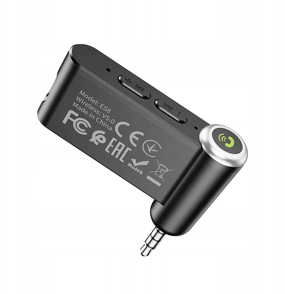 HOCO wireless car receiver AUX E58 juodos spalvos