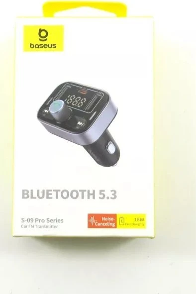 FM siųstuvas Baseus S-09 Pro, Bluetooth (juodas)
