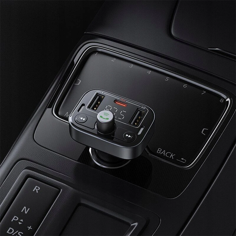 FM siųstuvas Baseus S-09 Pro, Bluetooth (juodas)