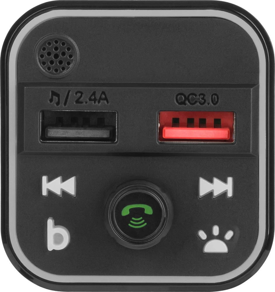 Peiying Automobilinis FM siųstuvas su Bluetooth funkcija
