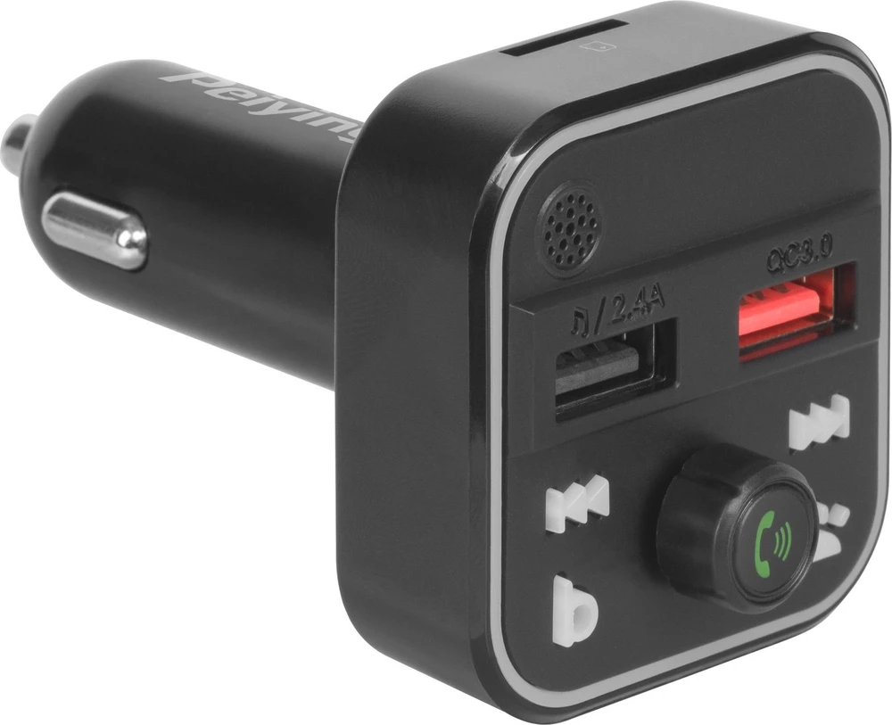 Peiying Automobilinis FM siųstuvas su Bluetooth funkcija