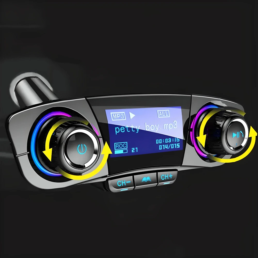 Transmiter FM siųstuvas „Bluetooth 5.0“ USB daugiafunkcis 8in1 -e666