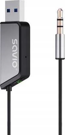 Savio TR-16 siųstuvo AUX adapteris su laisvų rankų funkcija, Bluetooth 5.3, Google Assistant/Siri