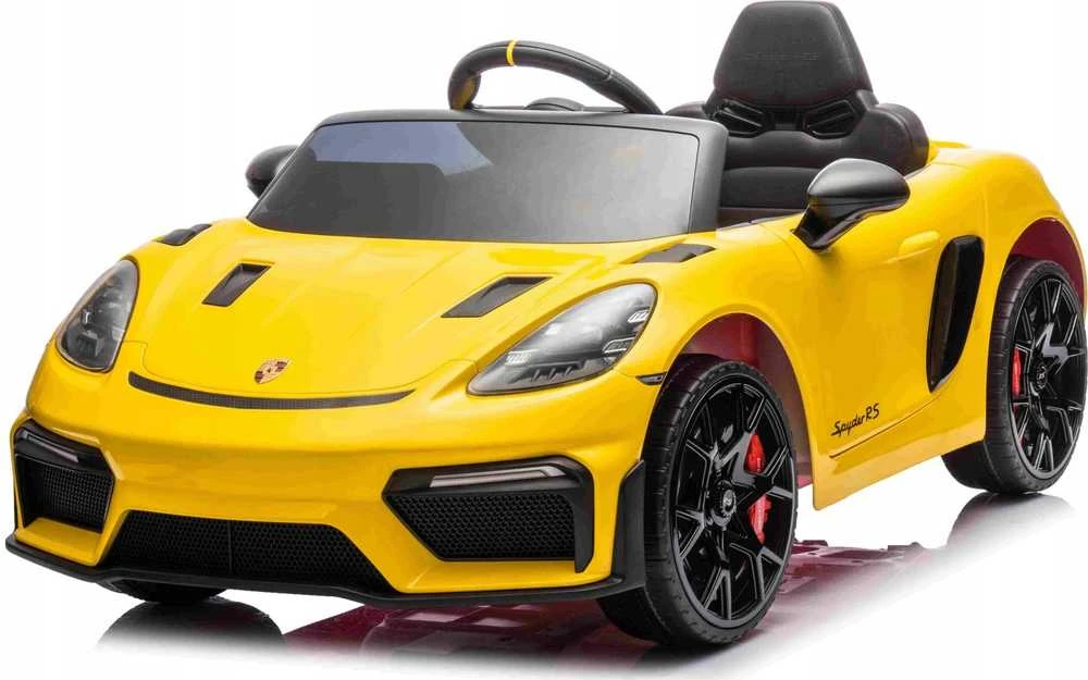 Roger Elektromobilis Porsche Spyder RS 718 geltonas