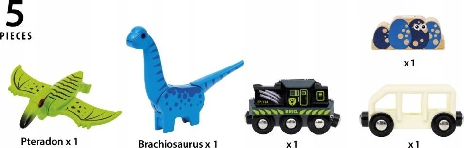 BRIO - Dinozaurų traukinys su baterijomis - 36096