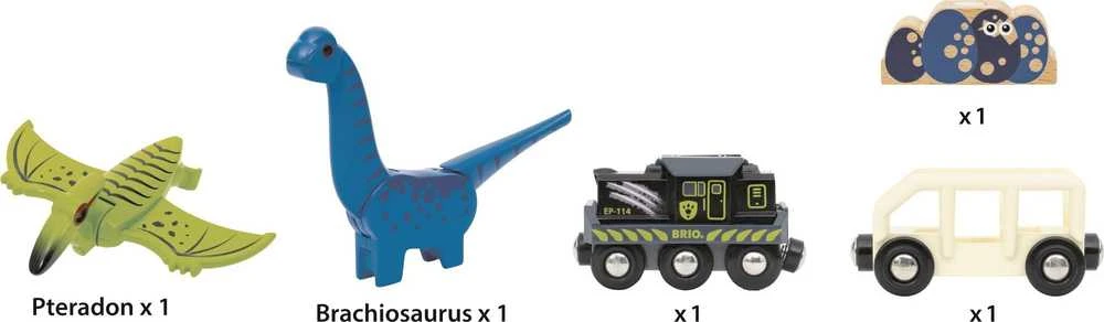 BRIO - Dinozaurų traukinys su baterijomis - 36096