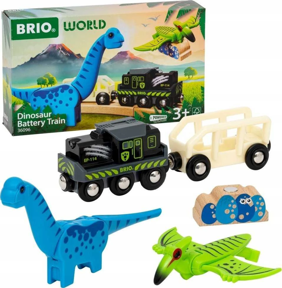 BRIO - Dinozaurų traukinys su baterijomis - 36096