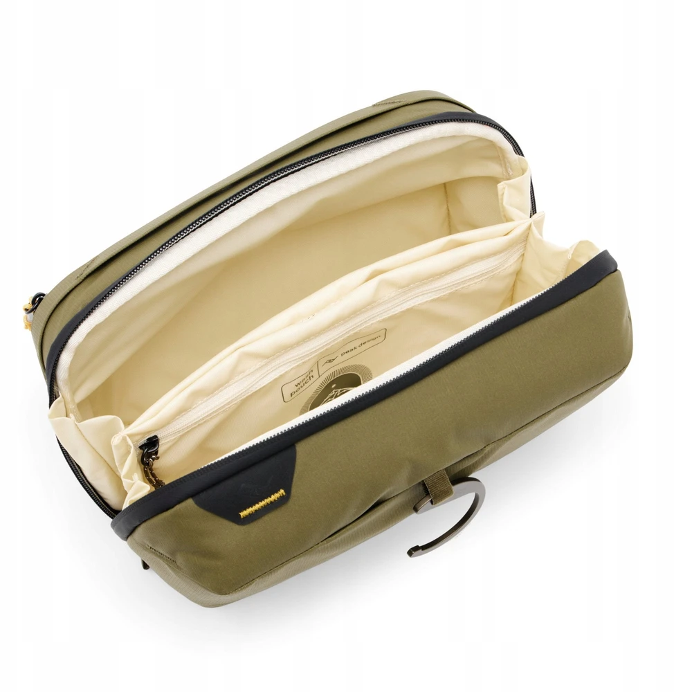 Peak Design Kosmetyczka Travel Line Peak Design Wash Pouch Kelp - oliwkowa Vertimas: Peak Design kelioninė kosmetinė Travel Line Peak Design Wash Pouch – alyvuoginė