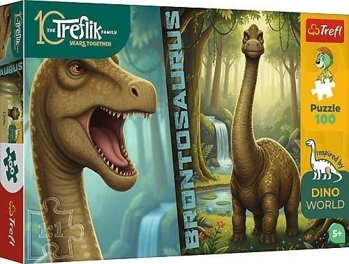 Trefl Dėlionė 100 InspiredByDinoWorld Brontosaurus 16583