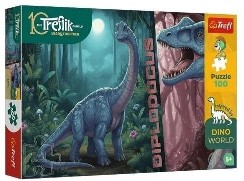 Trefl Dėlionė 100 InspiredByDinoWorld Diplodocus 16579