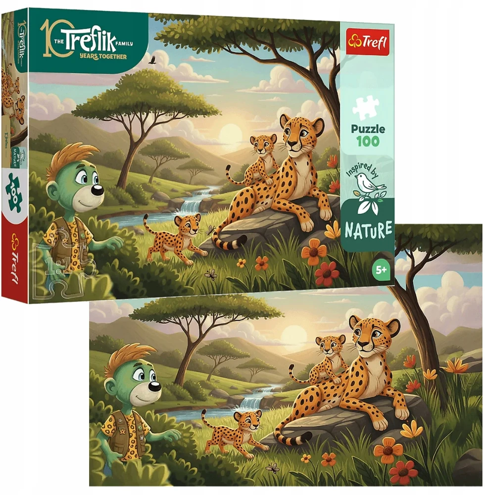 Trefl Dėlionė 100 InspiredByNature Gepardy 16592