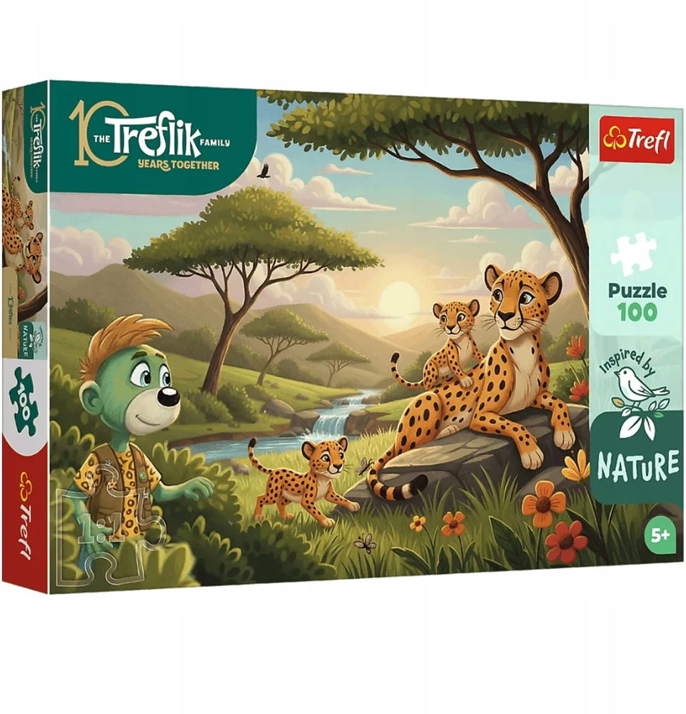 Trefl Dėlionė 100 InspiredByNature Gepardy 16592