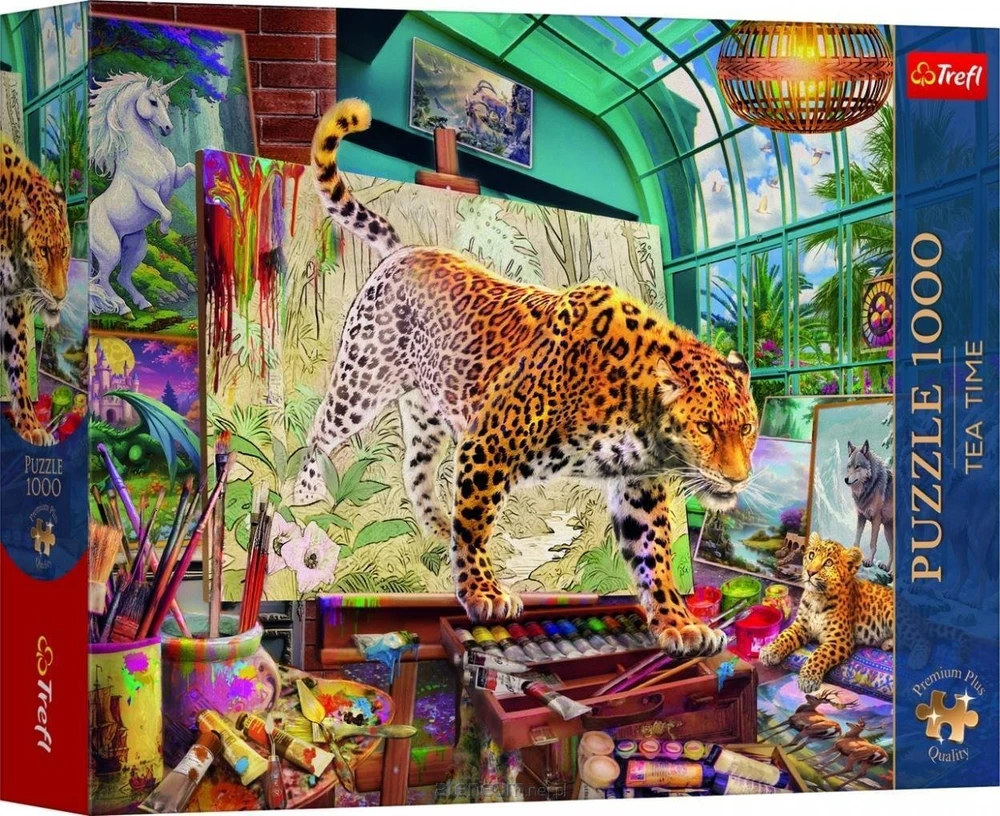 Trefl Dėlionė 1000 PremPlus TeaTime Leopards in pr...12145