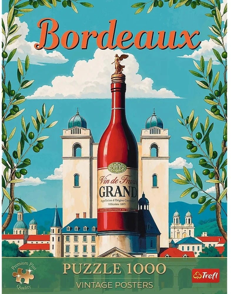 Trefl Dėlionė 1000 PremPlus Vintage Poster Bordo 12135