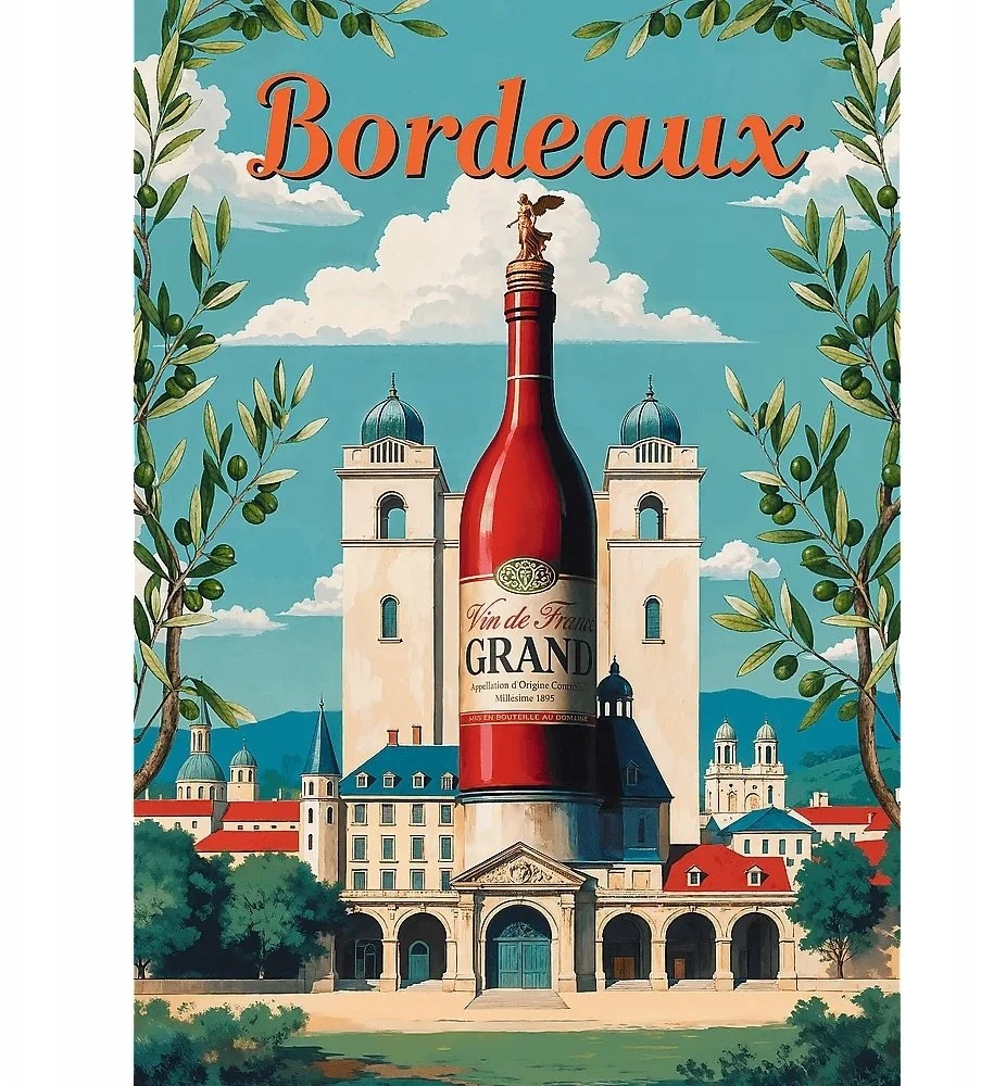 Trefl Dėlionė 1000 PremPlus Vintage Poster Bordo 12135
