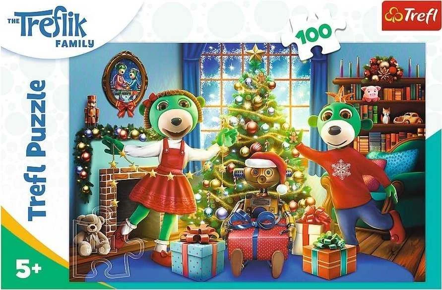 Trefl dėlionė 100 vnt. - Treflikų Kalėdos