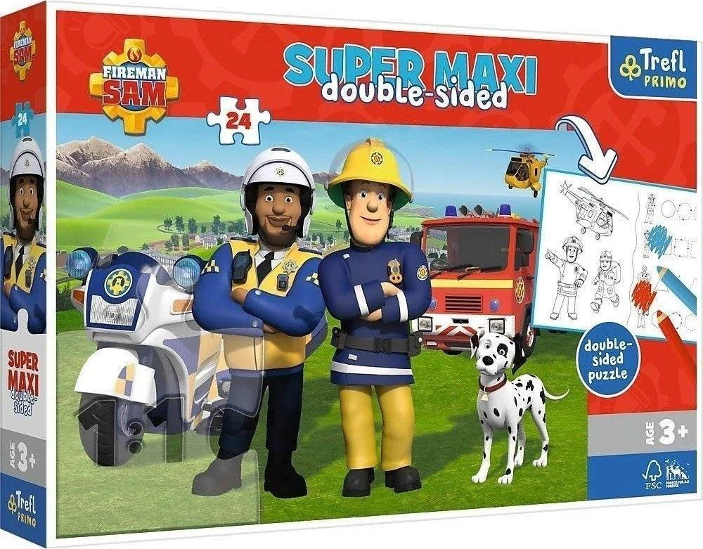 TREFL 41015 Dėlionė 24 SUPER MAXI Ugniagesys Sam naudinga komanda