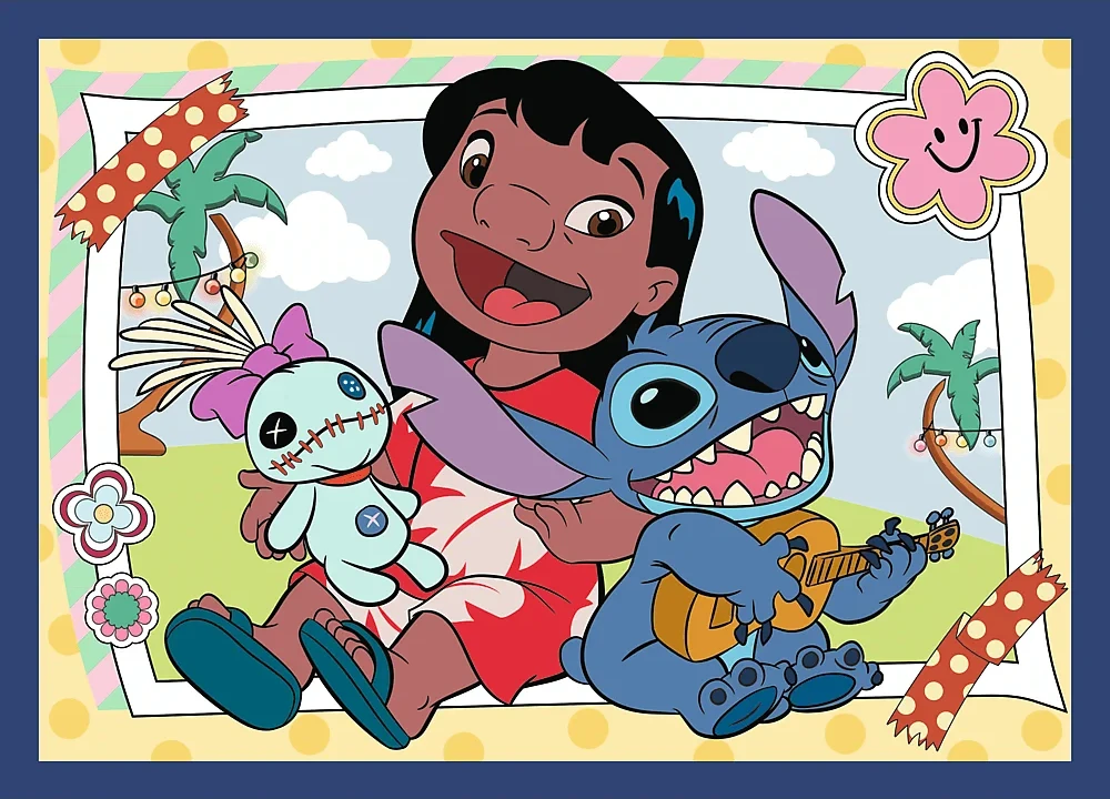 Trefl Dėlionė 4x88 vnt. - Lilo & Stitch + kolekcinis plakatas