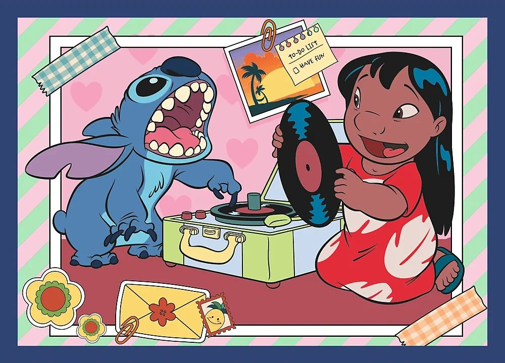 Trefl Dėlionė 4x88 vnt. - Lilo & Stitch + kolekcinis plakatas