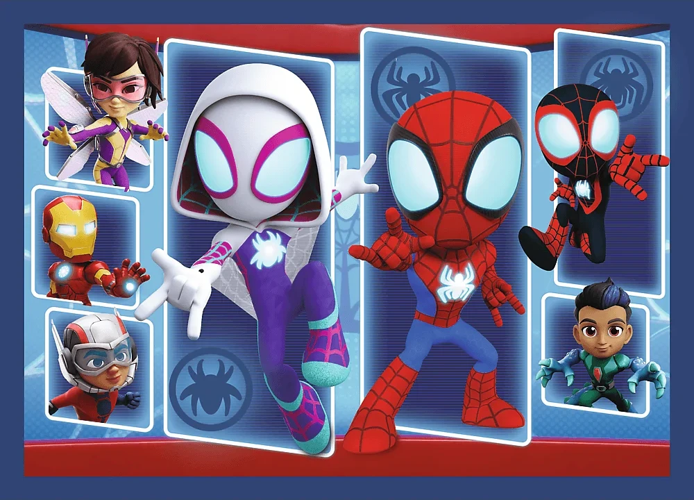 Trefl Dėlionė 4x88 vnt. - Spidey ir draugai + kolekcinis plakatas