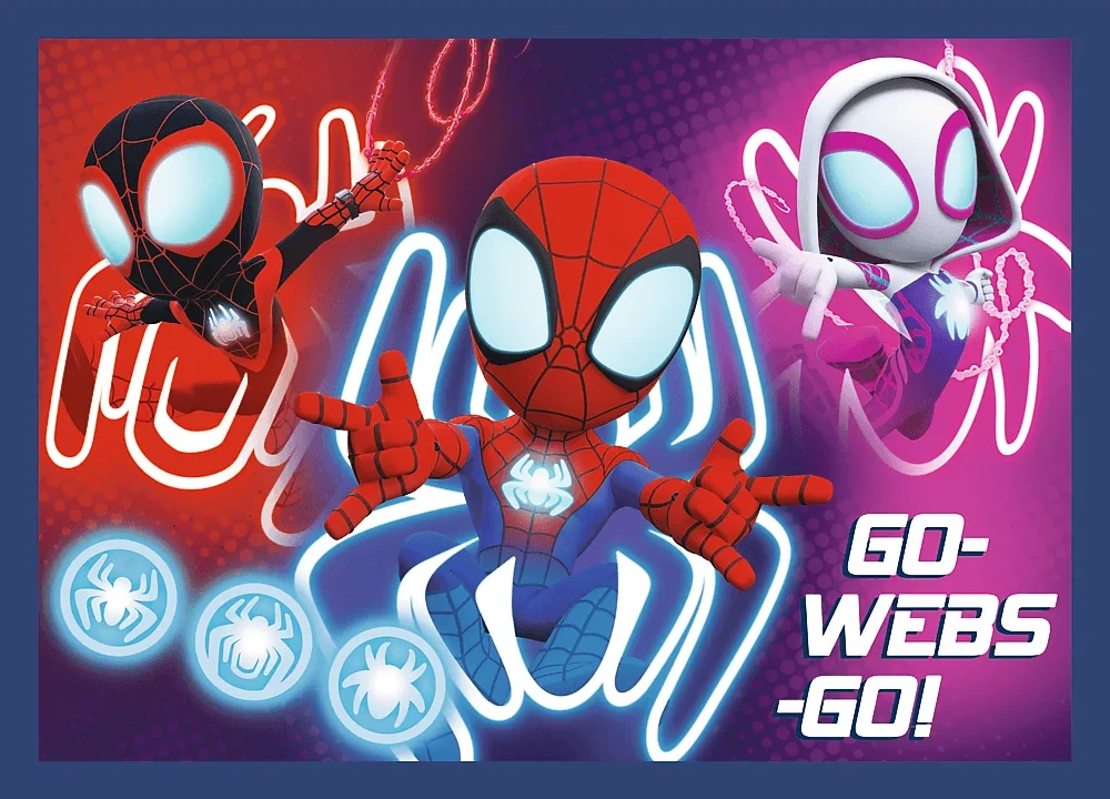 Trefl Dėlionė 4x88 vnt. - Spidey ir draugai + kolekcinis plakatas