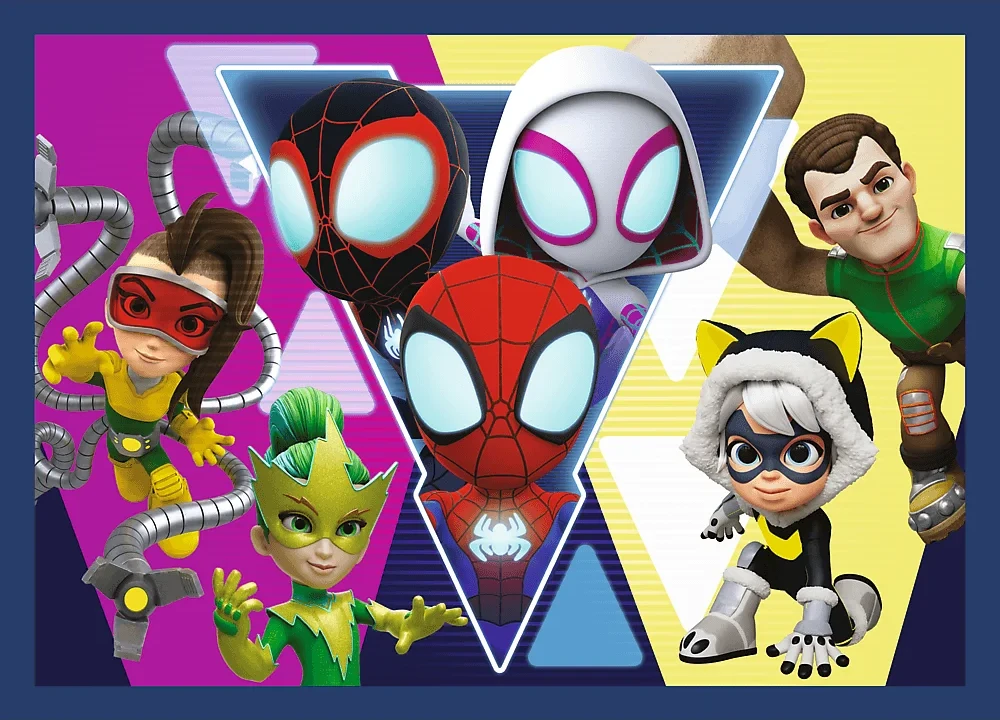 Trefl Dėlionė 4x88 vnt. - Spidey ir draugai + kolekcinis plakatas