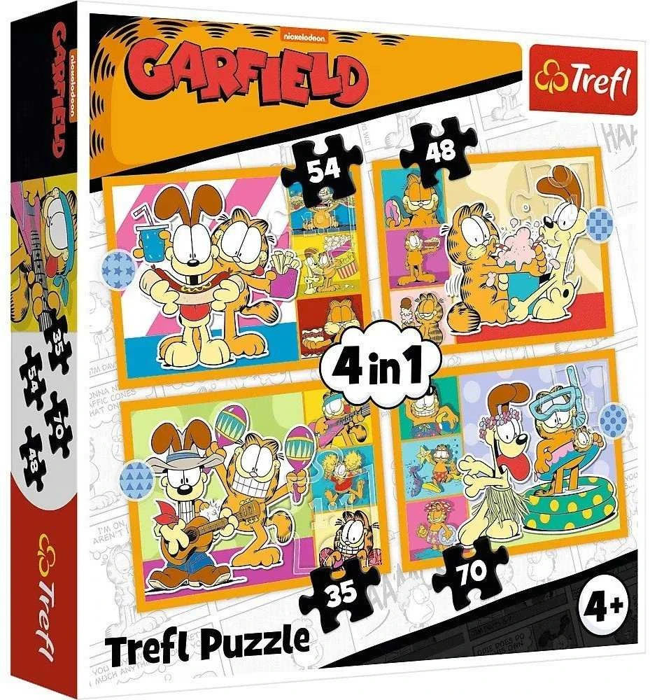 Dėlionė TREFL GARFIELD 4 dėlionių rinkinys