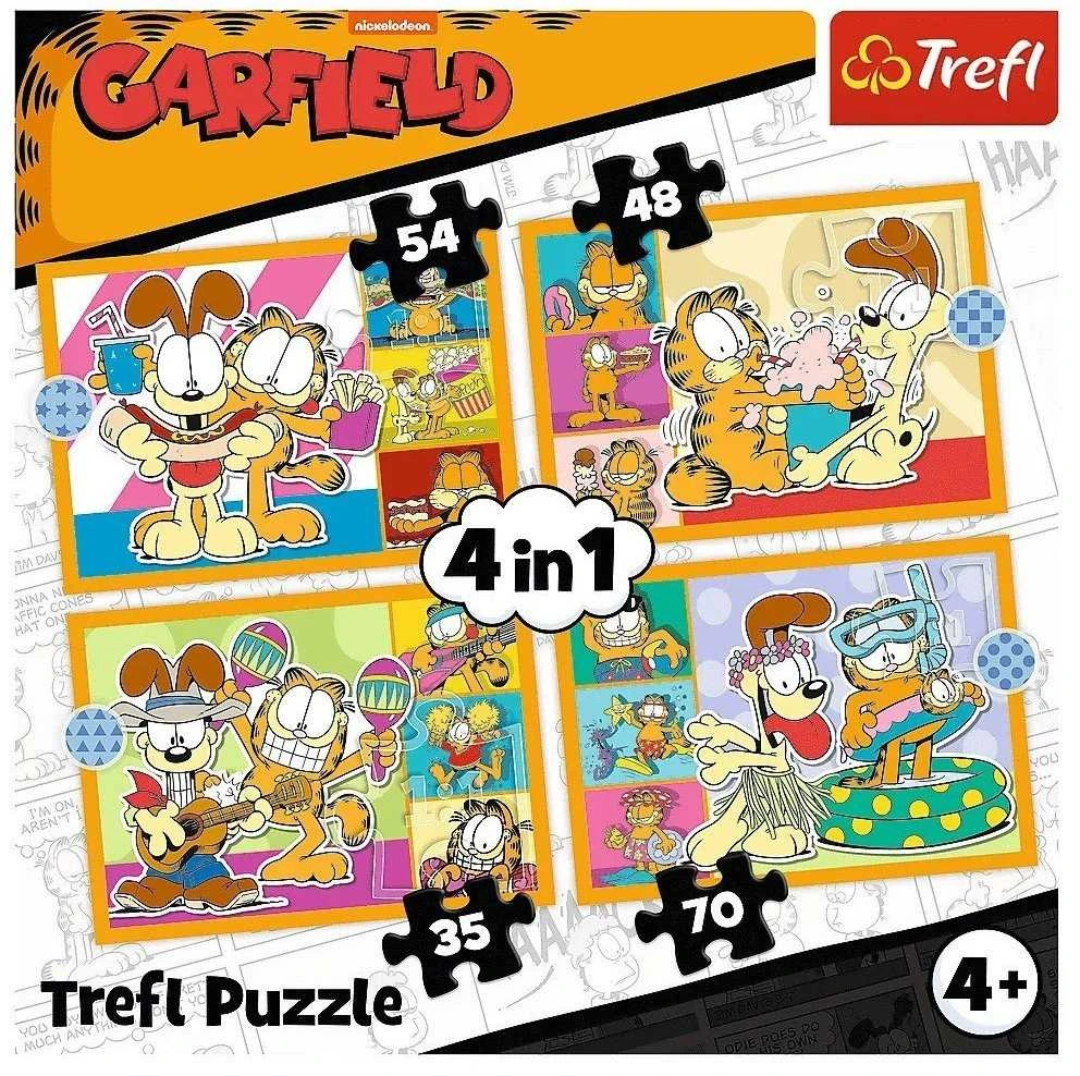 Dėlionė TREFL GARFIELD 4 dėlionių rinkinys
