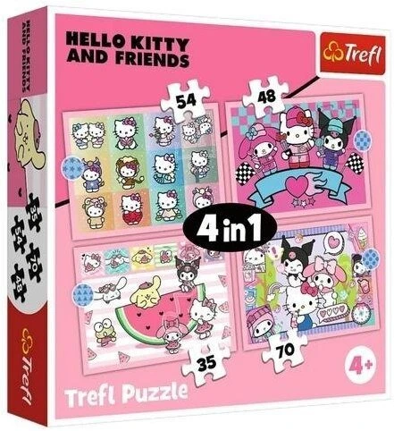 Trefl 4 viename DĖLIONĖ Saldūs nuotykiai / Sanrio Hello 34702