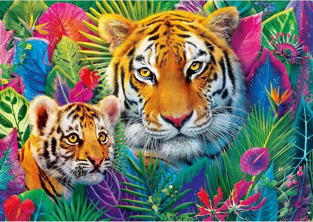 Trefl Dėlionė 500 PremPlus TeaTime Tigers in the Jungle..37625