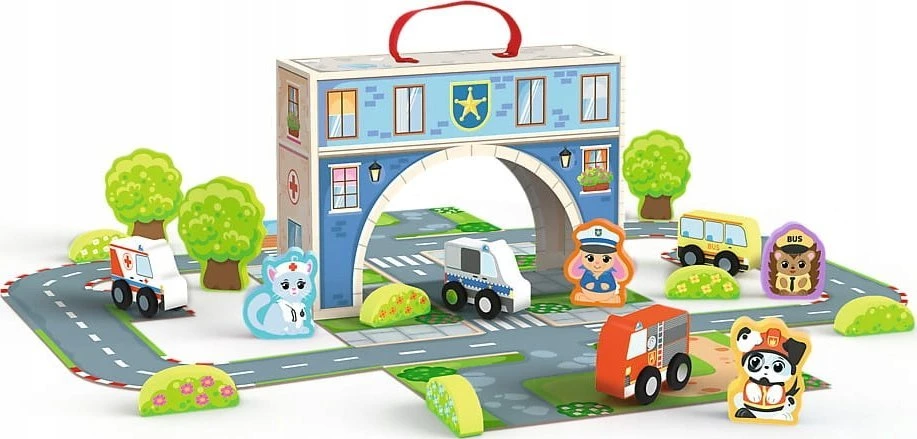 TREFL 61816 Medinis žaislas Magnetinė dėžutė - City Tiny Tails