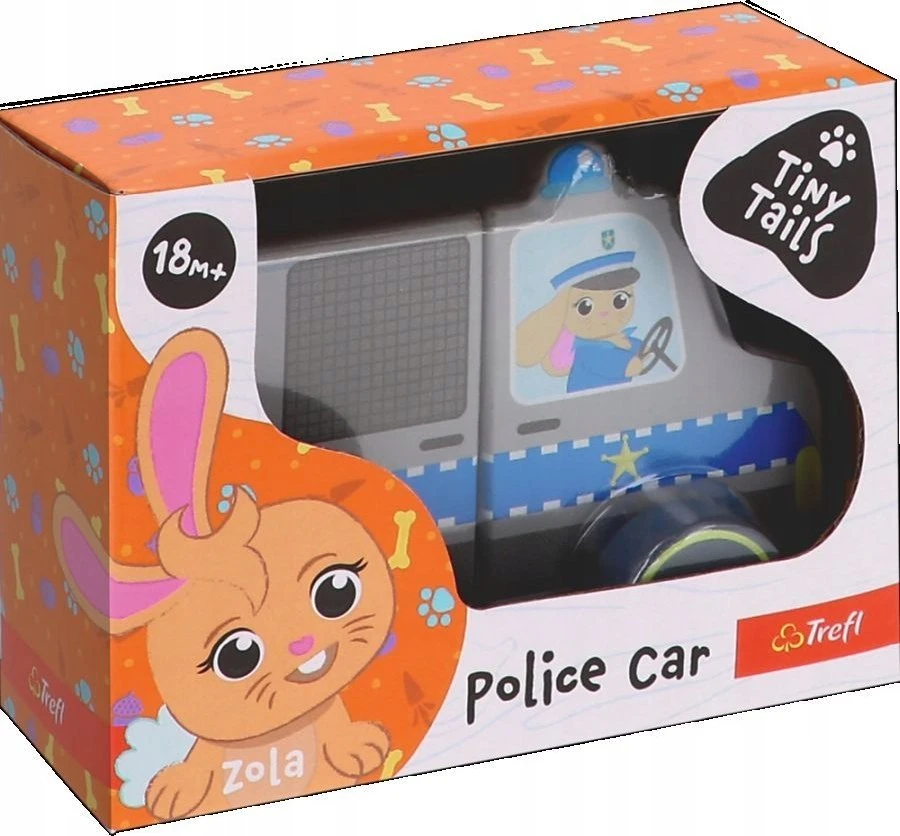 TREFL 61814 Medinis žaislas Magnetinė transporto priemonė - Policija Tiny Tails
