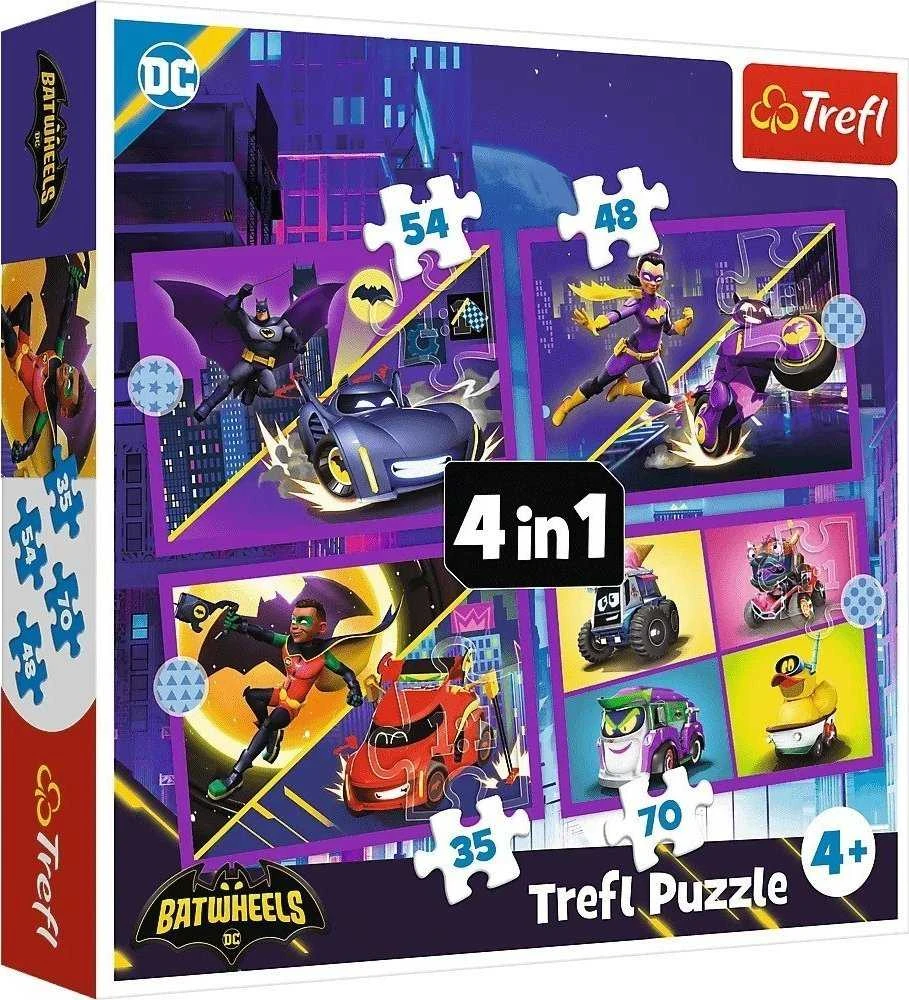 Dėlionė TREFL BATWHEELS 4 dėlionių rinkinys