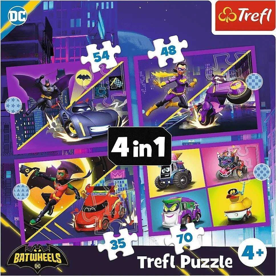 Dėlionė TREFL BATWHEELS 4 dėlionių rinkinys