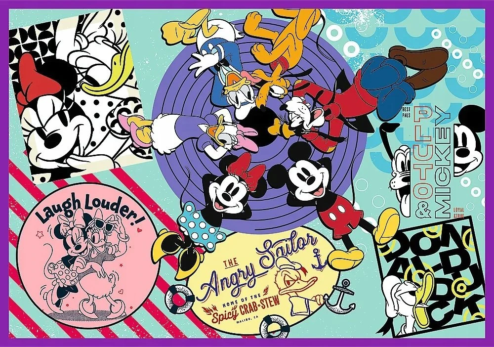 Trefl Dėlionė 4x250 vnt. - Disney Peliukas Mikis