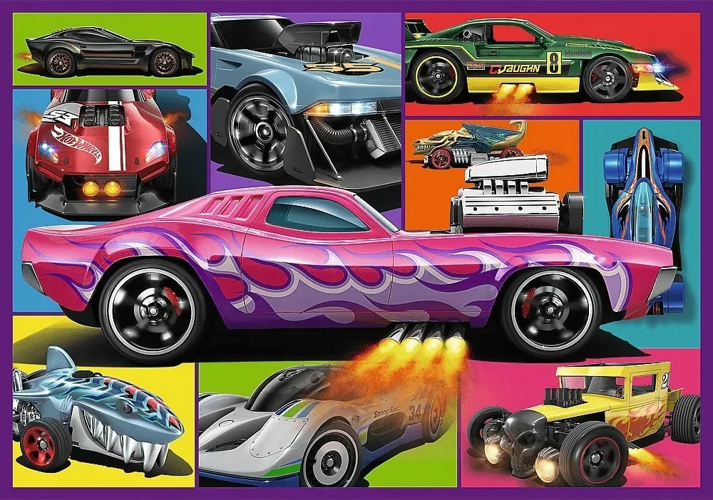 Trefl Dėlionė 4x250 vnt. - HotWheels
