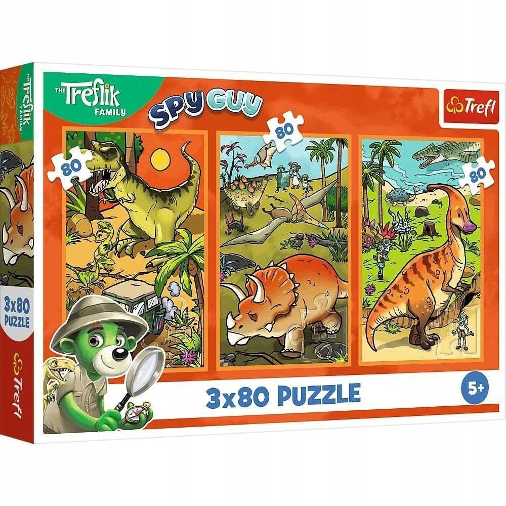 Dėlionė 3x80 Trefliki dinozaurų pasaulyje 34888