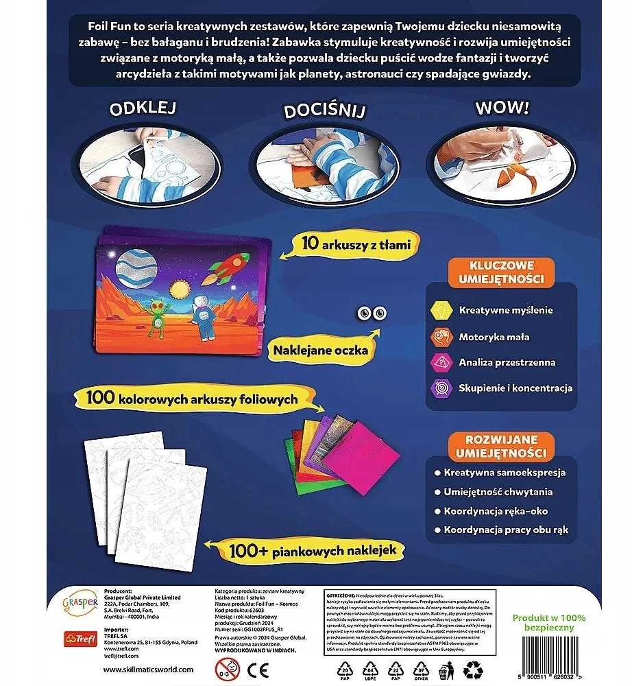 Trefl Rinkinys Skillmatics Foil Fun kosmosas su folija vaikams