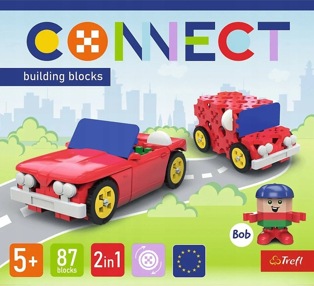 Konstruktorius 2in1 kabrioletas ir krovininis automobilis Trefl