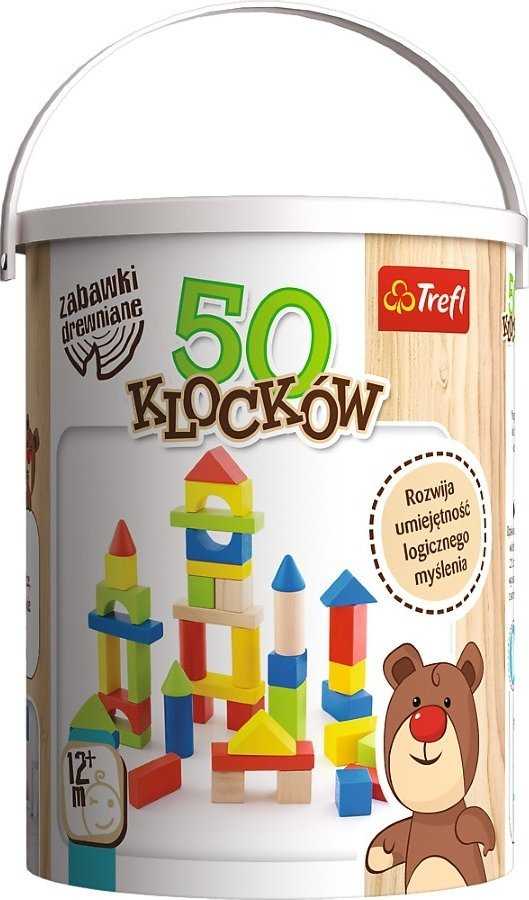 Trefl TREFL Žaislas drewn.50Blocks MULTI FSC 61687