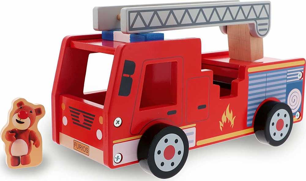 TREFL Žaislas drewn.Fire truck Bobaski i Mi 61700