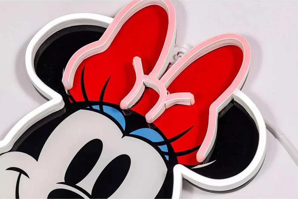 Trefl Yellowpop Neoninis geltonasis „Disney Minnie“ margintas veidas