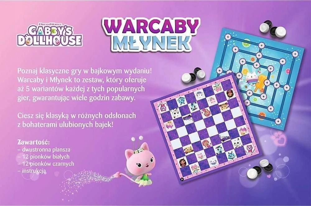 Trefl Šaškių ir Malūno žaidimas Gabi Gabby Lėlių Nameliui