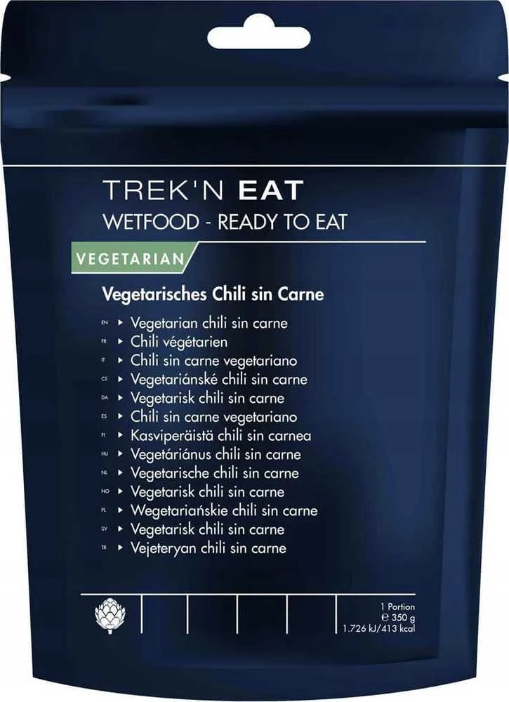 „Trek N Eat“ vegetariškas čili sin carne-RTE 350 g [Vegetarian Chili sin carne-RTE]