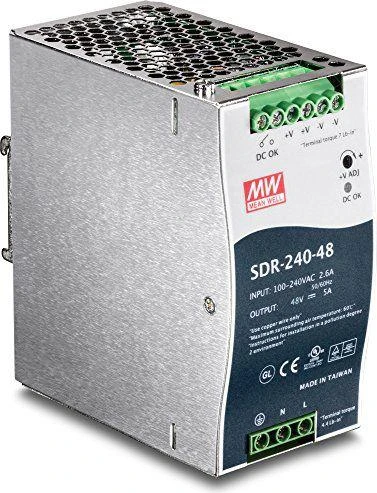 Maitinimo šaltinis serwerowy TRENDnet DIN bėgis 48V 240W maitinimo šaltinis TI-PG80 - TI-S24048