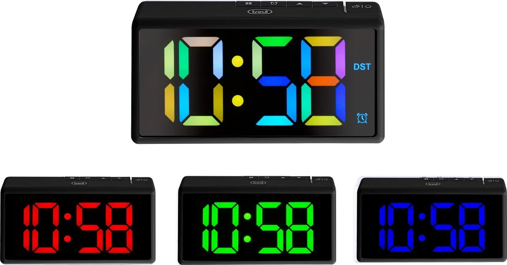 Trevi Laikrodis-budzik Trevi EC88600 rgb juodas