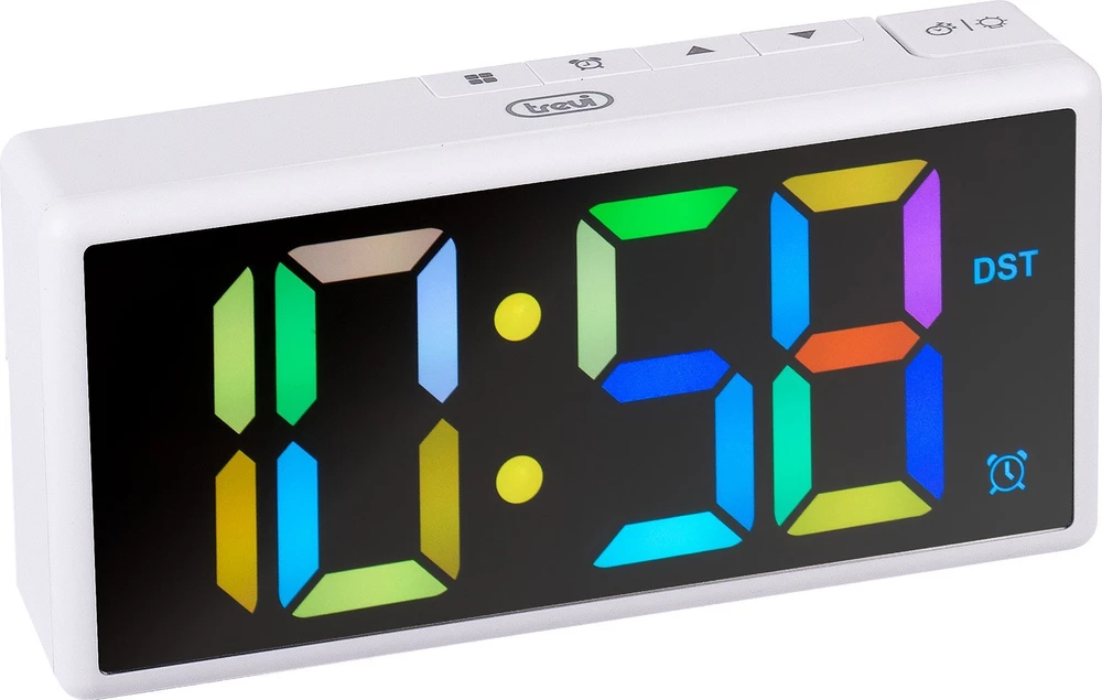 Trevi Laikrodis-budzik Trevi EC88601 rgb baltas