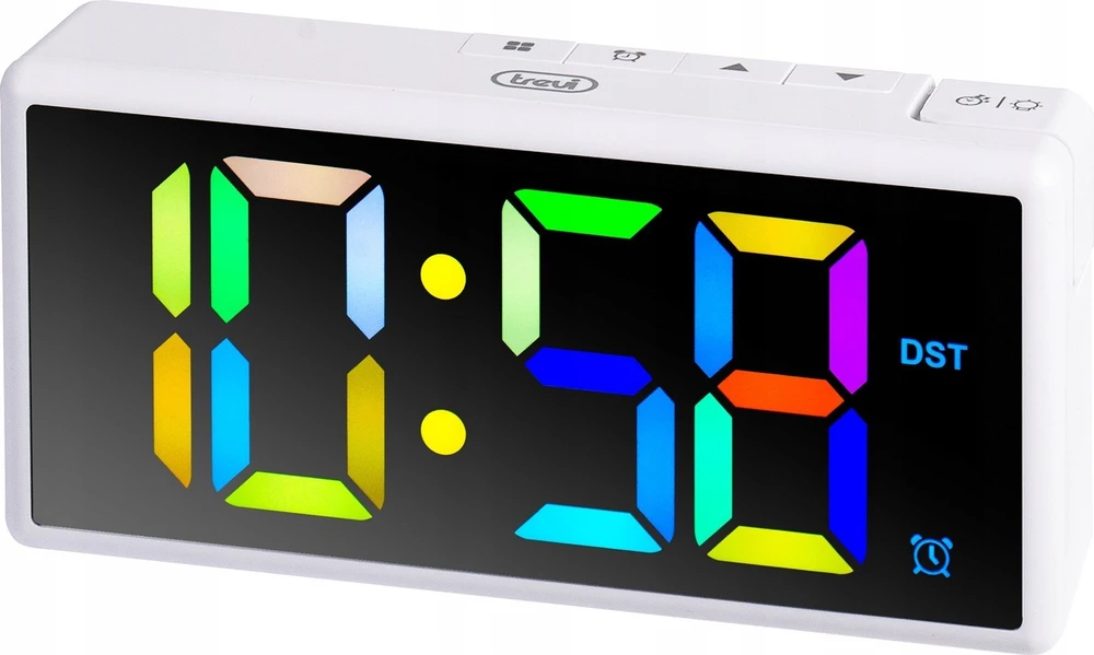 Trevi Laikrodis-budzik Trevi EC88601 rgb baltas
